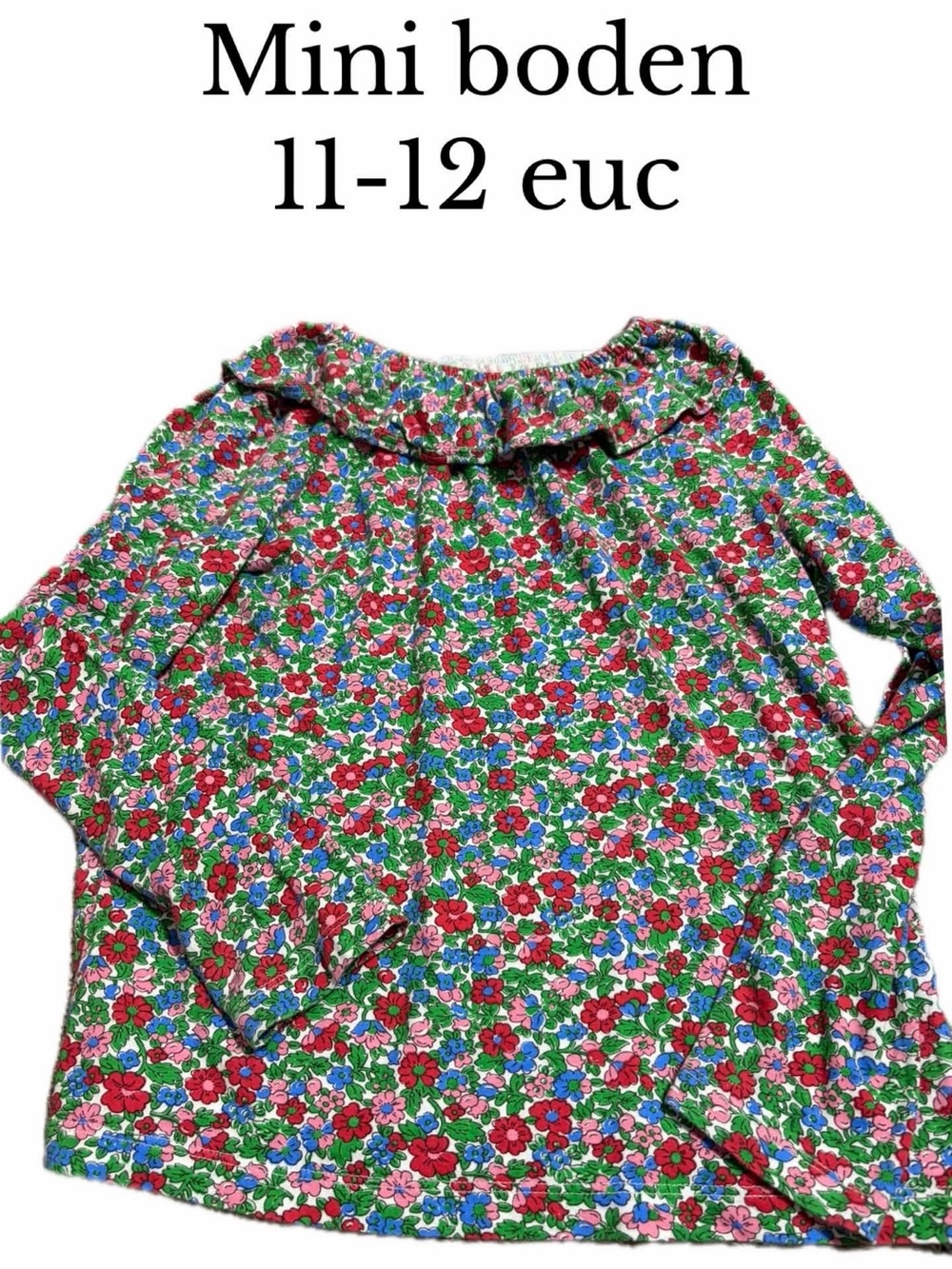 Mini boden 11-12 girls floral shirt